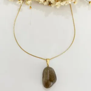 Colar Pingente Pedra Rolada