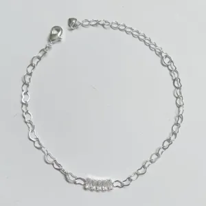 Pulseira 5 Baguetes  Cristais
