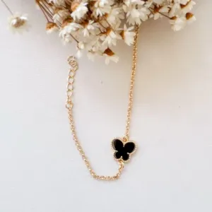 Pulseira Infantil Borboleta Preta