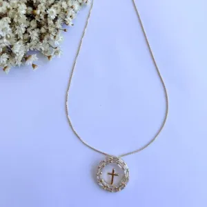 Colar Mandala Dupla c/ Cruz