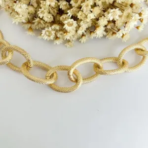 Colar Elos Ovais Diamantados