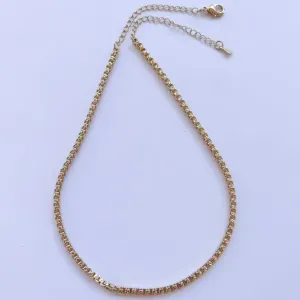 Colar Chocker Blocos 4mm