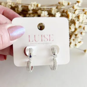 Brinco Argola Dupla c/ 3 Fileiras de Zirconias