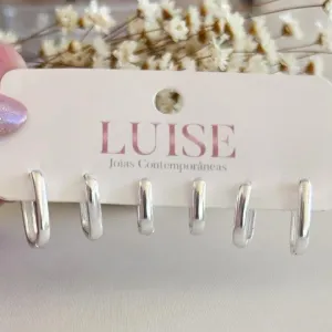 Brinco Trio Argola Lisa Oval