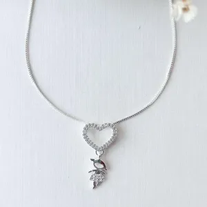 Colar Coração Cravejado 1 Filho(a)