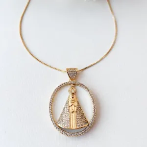 Colar Nossa Senhora e Perola Shel