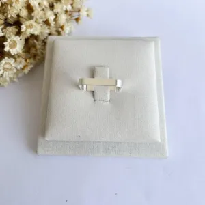 Anel Quadrado Prata