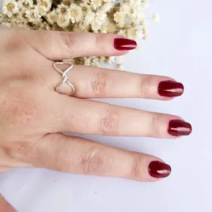 Anel Entrelaço Infinito Prata