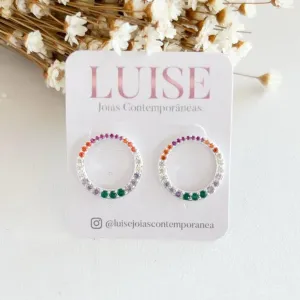 Brinco Arco Iris Redondo