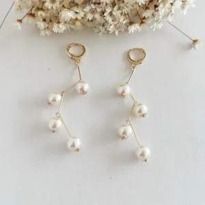 Brinco Argola Pérolas com Alfinetes