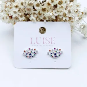 Brinco Olho Grego Cravejado Colors