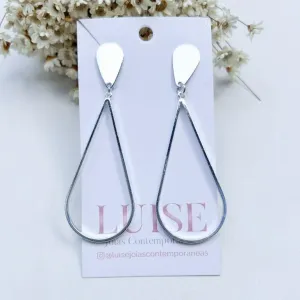 Brinco Pendulo Gota Vazada Grande