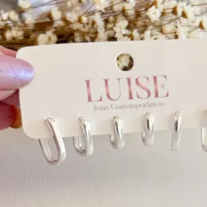 Brinco Trio Argola Lisa Oval