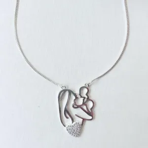 Colar Caricatura Mãe e Filho Cristal