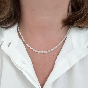 Colar Chocker Blocos 4mm