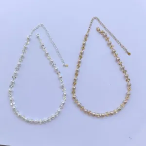 Colar Chocker Pérolas e Laços