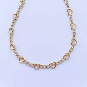 Colar Coração Trançado 50cm