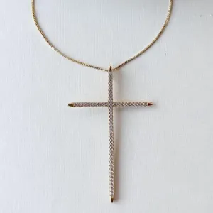 Colar Cruz Cristal