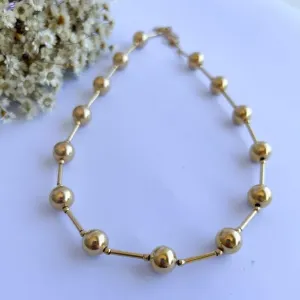 Colar Esferas Lisas e Traços