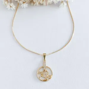 Colar Gato com Coração