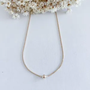 Colar Infantil Bolinha Dourada