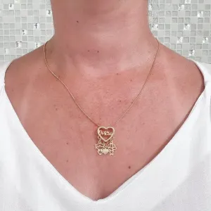 Colar Mãe e Filhos Casal