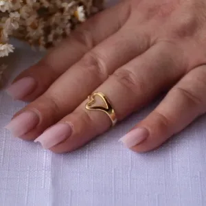 Anel Infantil / Falange Coração Deitado