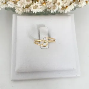 Anel Infantil / Falange Simbolo e Zirconia