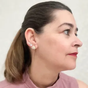 Brinco Joaninha Cravejada