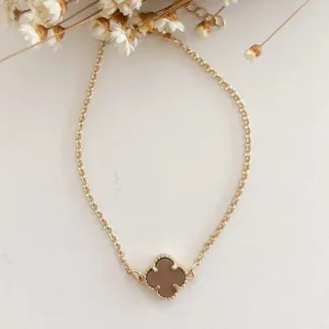 Pulseira Trevo Mocha Mousse