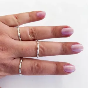 Anel Losango Liso e Cravejado