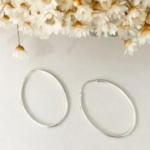 Brinco Oval Prata 3cm