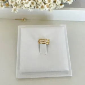 Brinco Piercing Tira Cravejada Central