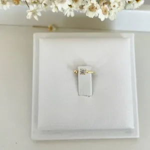 Brinco Piercing Zirconia Quadrada