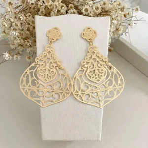 Brinco Tela Bordada Bolsa