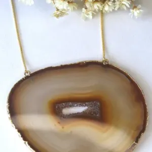 Colar Chapa Pedra Natural