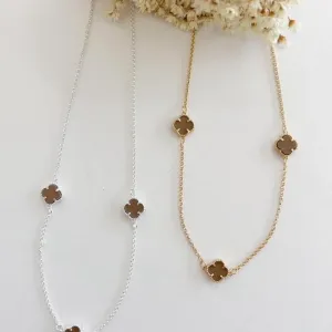 Colar Trevo Mocha Mousse 45cm