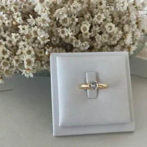 Anel Ponto de Luz Cravação Inglesa