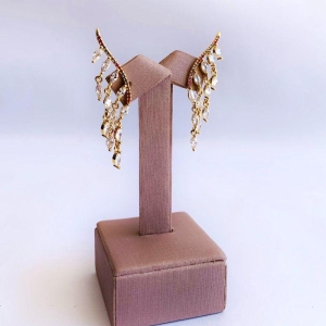 Brinco Ear Cuff com Franja Cravejada