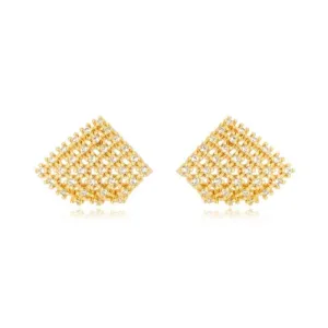 Brinco Tela Cravejada Cristal