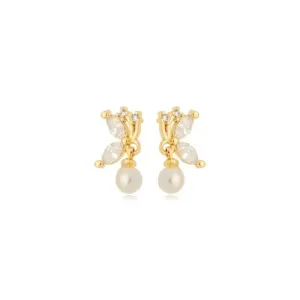 Brinco Zirconia e Pingente Pérola