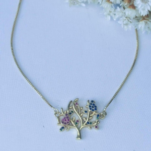 Colar Arvore da Vida Com Passaros Colors