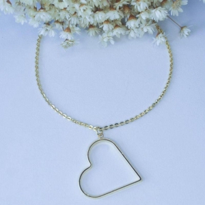 Colar Coração Deitado