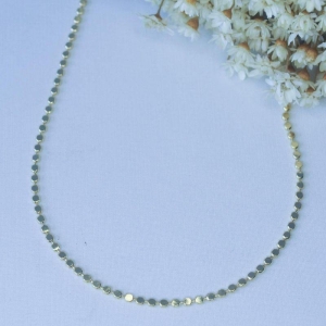 Colar Longo Esferas Achatadas