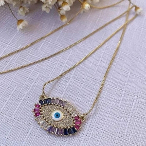 Colar Olho Grego Luxo