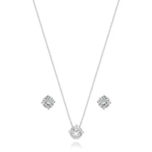 Conjunto Ponto de Luz 8mm Prata