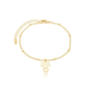 Pulseira Filha(o) com Esferas Ouro