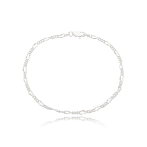 Pulseira Masculino 3x1 Elo Trabalhado Prata