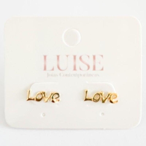 Brinco Escrita Love Ouro