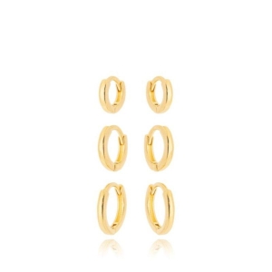 Brinco Trio Argola Lisa Redonda